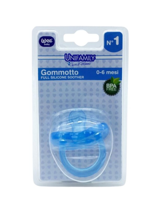 Unifamily gommotto 18 mesi+ azzurro 1 pezzo- ciuccio per bambini