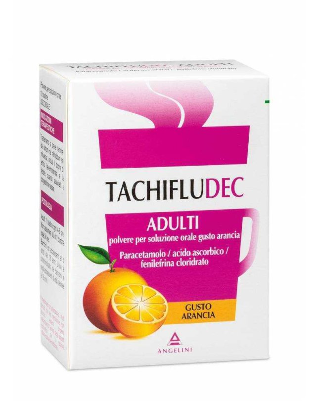Tachifludec per influenza e raffreddore 10 Buste Gusto Arancia