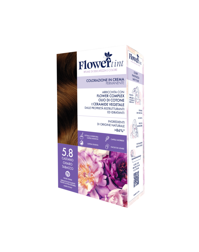 Flowertint Colorazione Cr 5,8 Castano Chiaro Tabacco - Tintura per Capelli