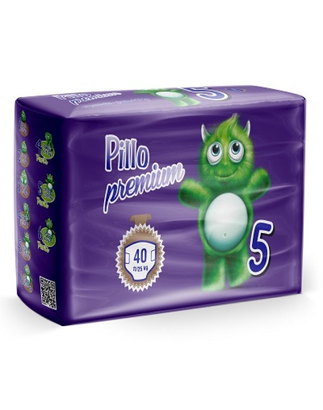 Pillo Premium Taglia 5 - JUNIOR 11/25 KG - 40 Pezzi- Pannolini per bambini