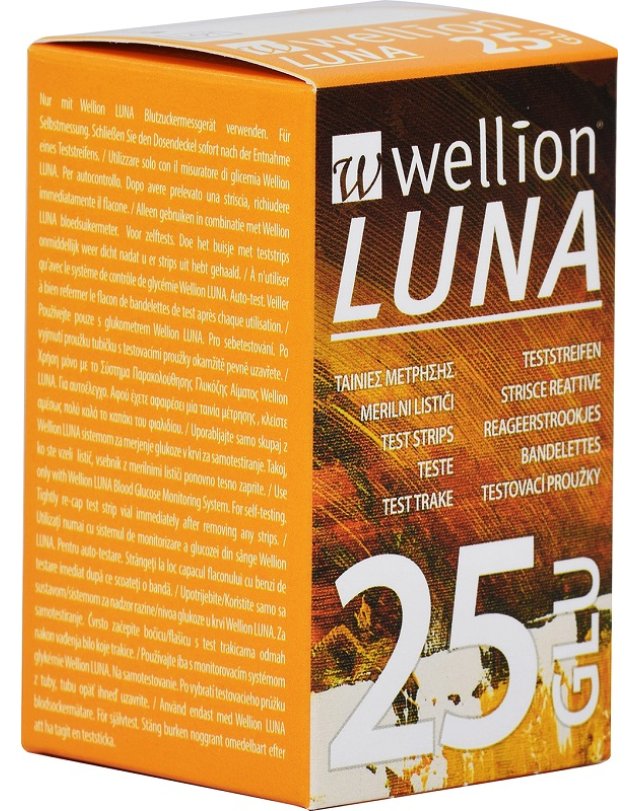WELLION LUNA 25 STRIPS