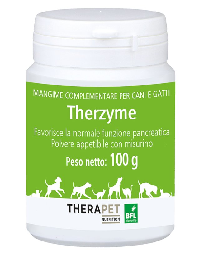 Therzyme Polvere 100 g- Mangime complementare Per il Pancreas di Cani e Gatti