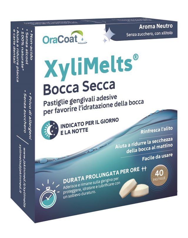 Xylimelts 40 Pastiglie Gusto Neutro - Per Secchezza Orale