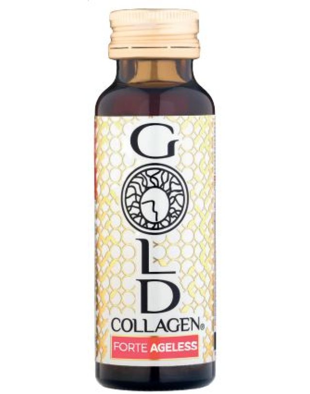 GOLD COLLAGEN Forte Ageless 10 Flaconcini - Supporto per Pelle Giovane e Idratata