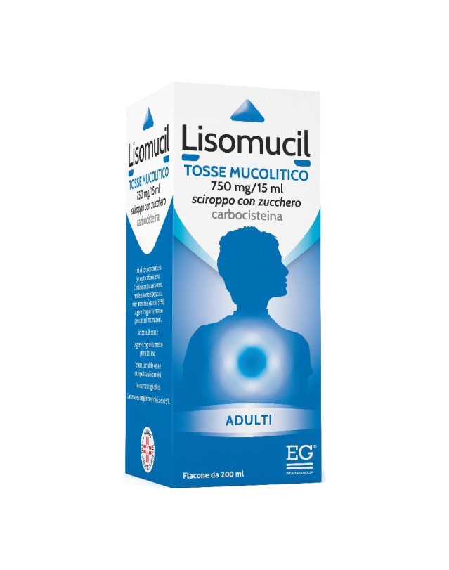 Lisomucil Sciroppo Adulti 200ml - Fluidificante per la Tosse Grassa