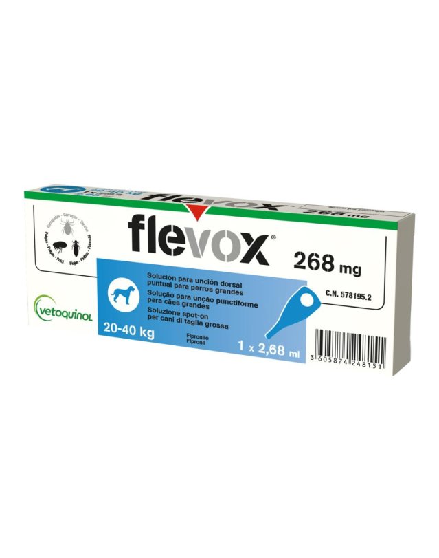 FLEVOX*SPOTON 1PIP 2,68ML CANI