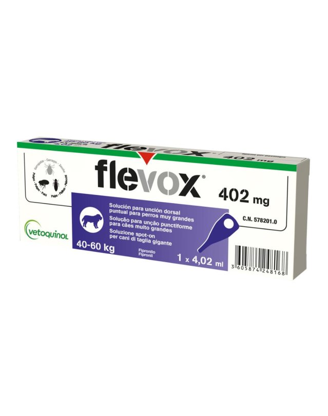FLEVOX*SPOTON 1PIP 4,02ML CANI