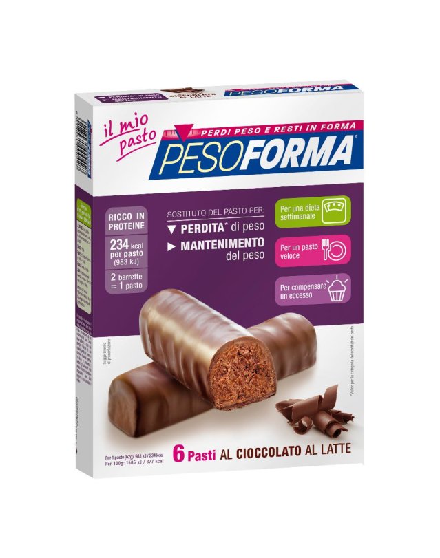 PESOFORMA BAR CIOCC LATTE 12PZ