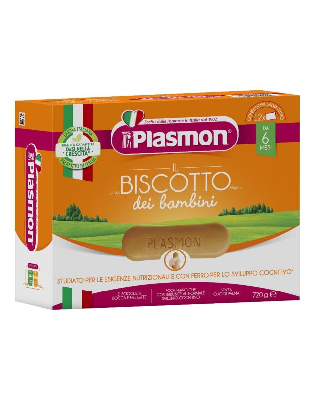 Plasmon biscotti 720g- biscotti per la crescita con calcio e ferro