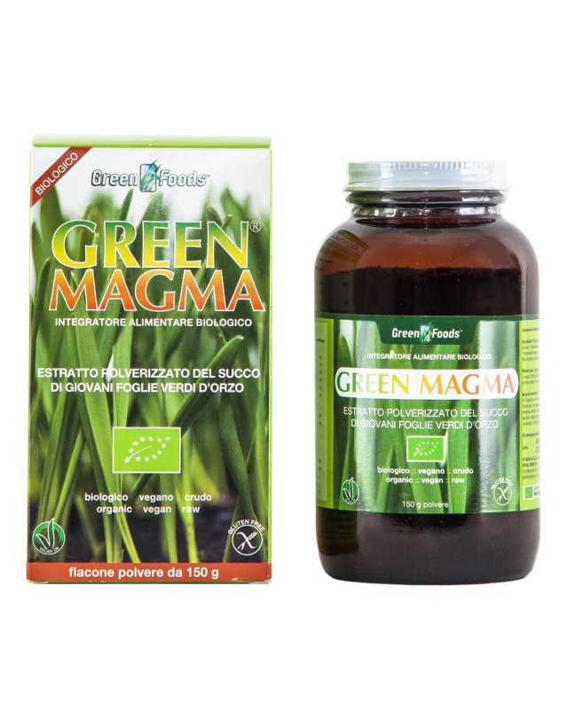 Green Magma - Polvere da 150g - Estratto polverizzato del succo di foglie verdi d'orzo