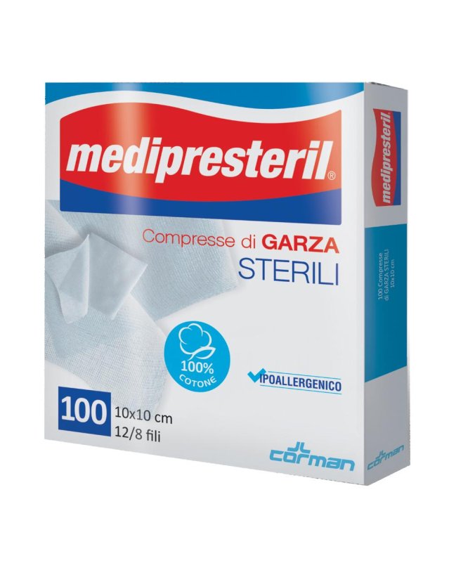 MEDIPRESTERIL GARZA 12/8 10X10