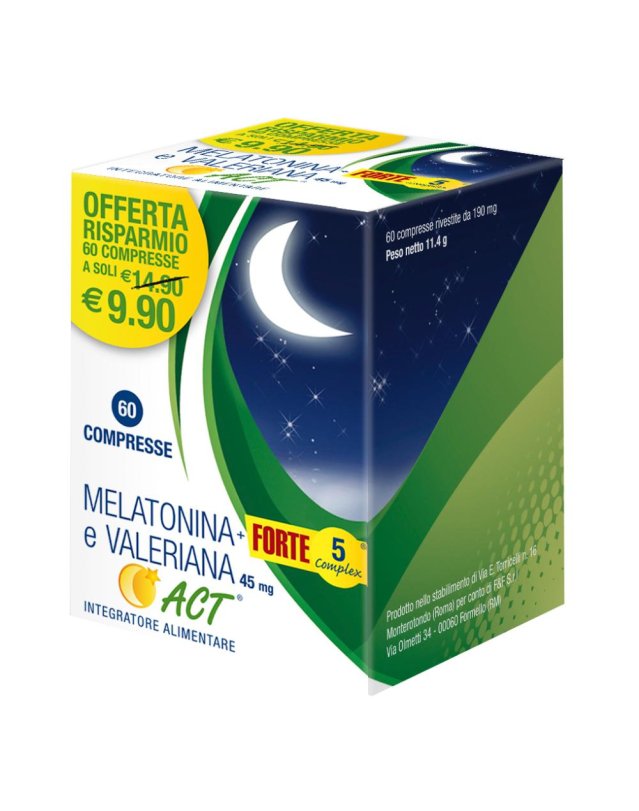 MELATONINA ACT+FT 5+VAL 60CPR