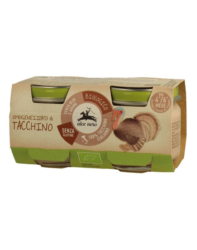 ALCE OMO Tacchino Bio 2x80g