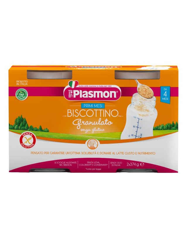 PLASMON BISC GRAN S/GLUT 2X374G