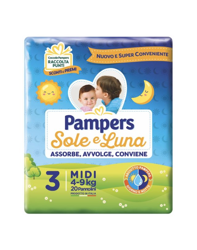 PAMPERS SOLE&LUNA MIDI 20PZ 9495