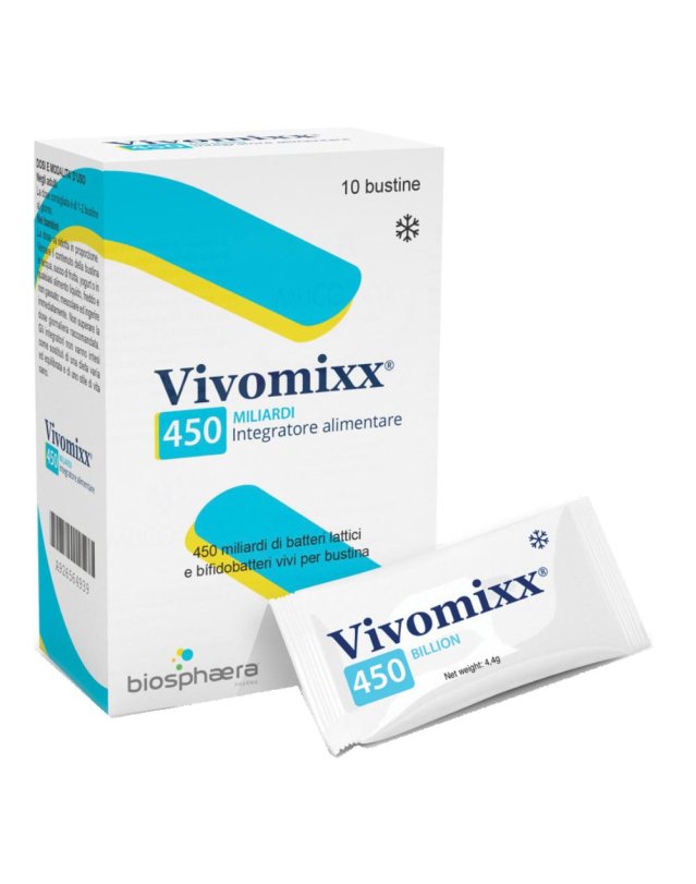 Vivomixx 10 Bustine - 450 miliardi probiotici e fermenti lattici per equilibrio intestinale