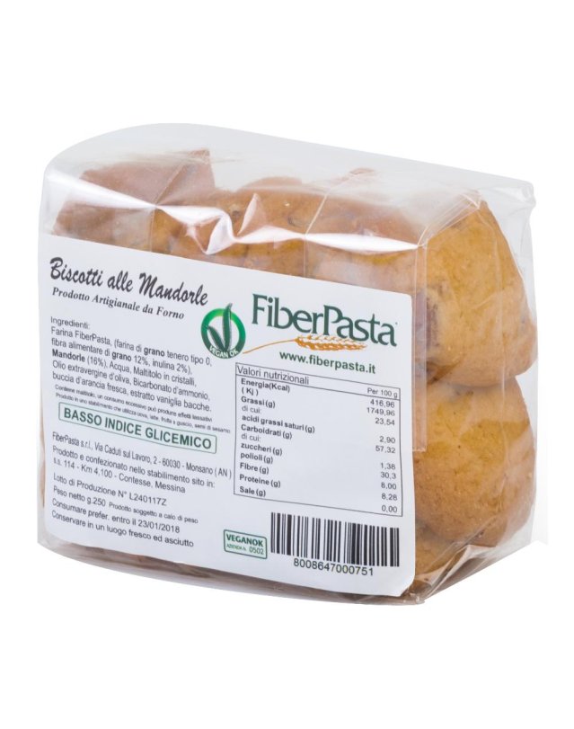 FIBERPASTA BISC MANDORLE 250G