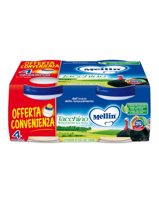 MELLIN-OMO.TACCHINO 4X80G