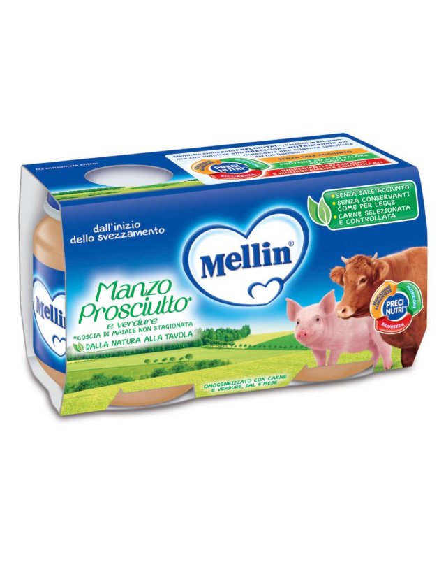 OMO MELLIN Manzo/Prosc.2x120g