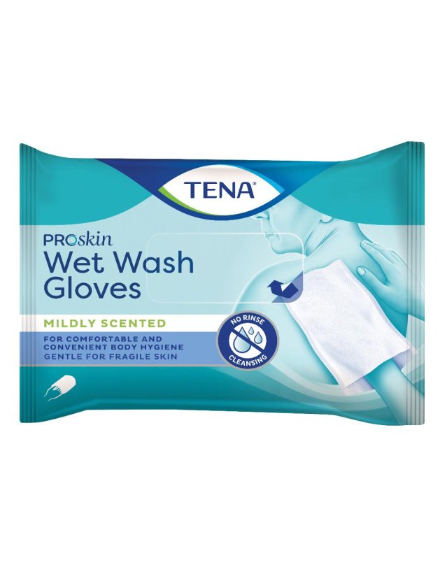 TENA WET WASH GLOVE 8PZ 1116