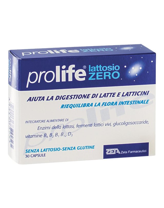 Prolife Lattosio Zero 30 Capsule - Integratore per Migliorare la Digestione del Lattosio