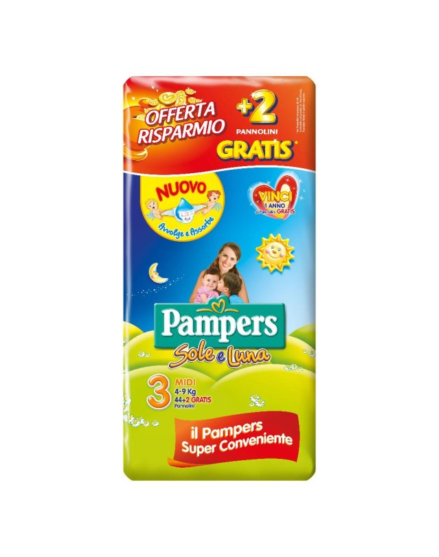 PAMPERS SOLEL MIDI 44+2PZ 9494
