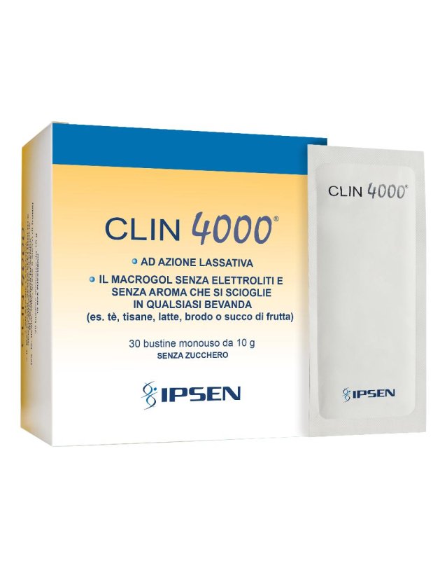Clin 4000 Lassativo in Polvere con Macrogol 4000 - 30 Bustine
