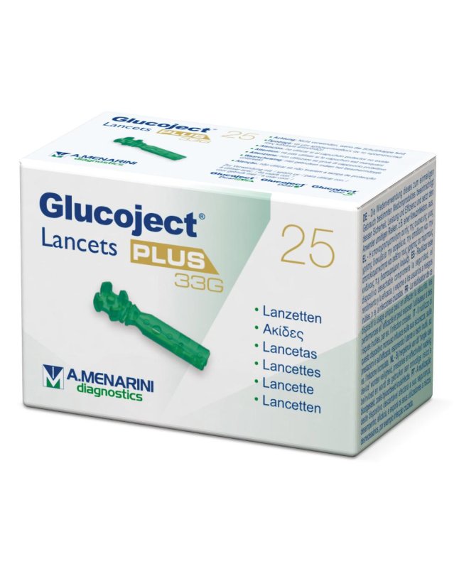 GLUCOJECT LANCETS PLUS G33  25PZ