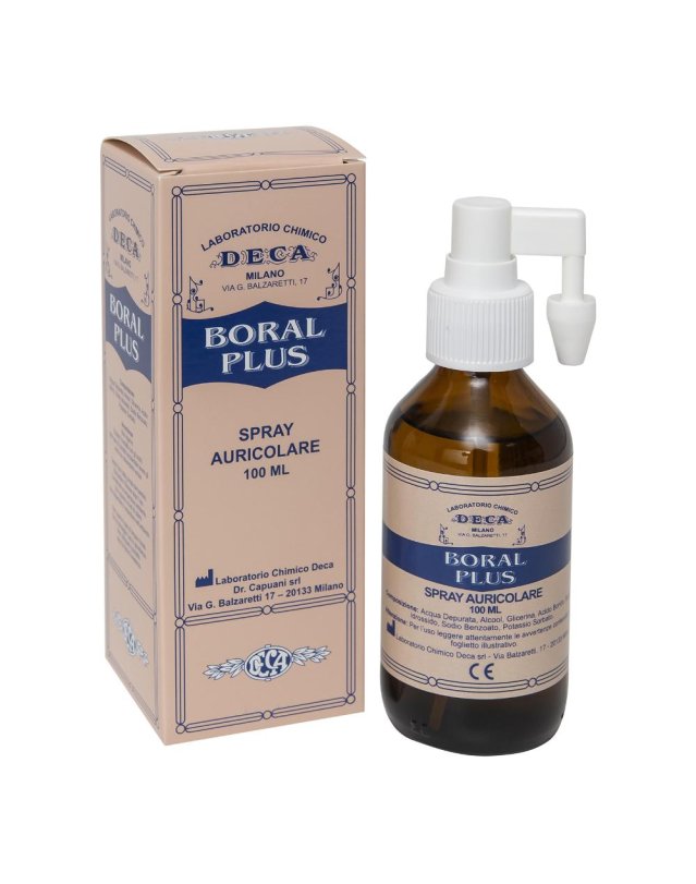 Boral Plus Spray Auricolare 100 ml - Detergente Orecchie per l'Igiene Auricolare Quotidiana