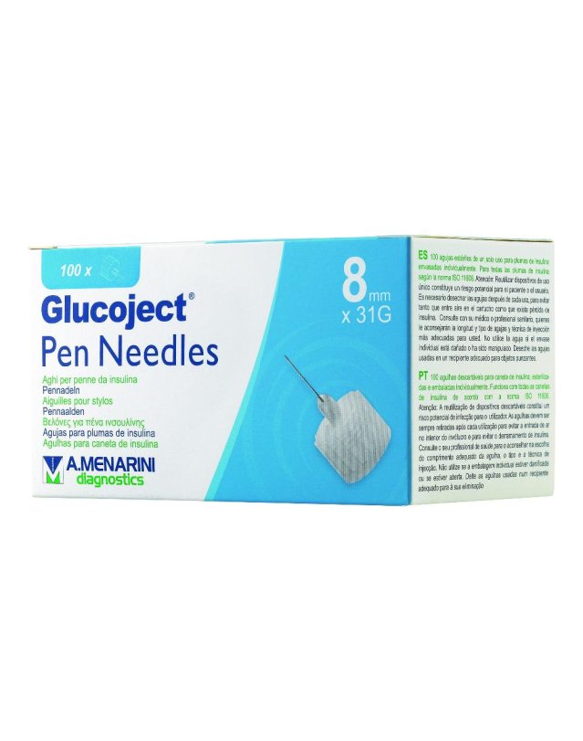 GLUCOJECT PEN NEEDLES  8MM G31