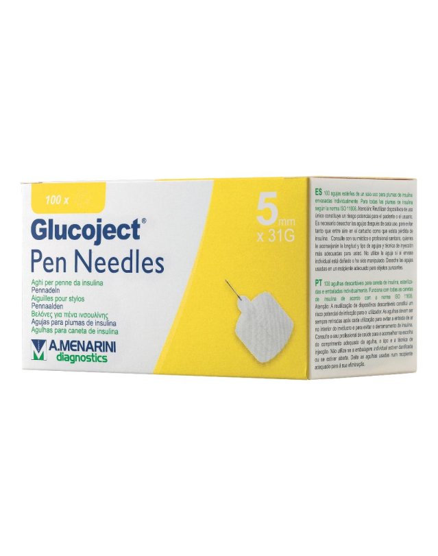 GLUCOJECT PEN NEEDL 5MM G31 100P