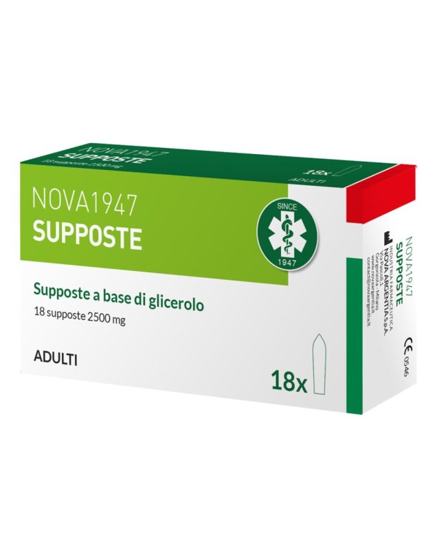 Nova 1947 glicerolo supposte 18 pezzi- supposte lassative