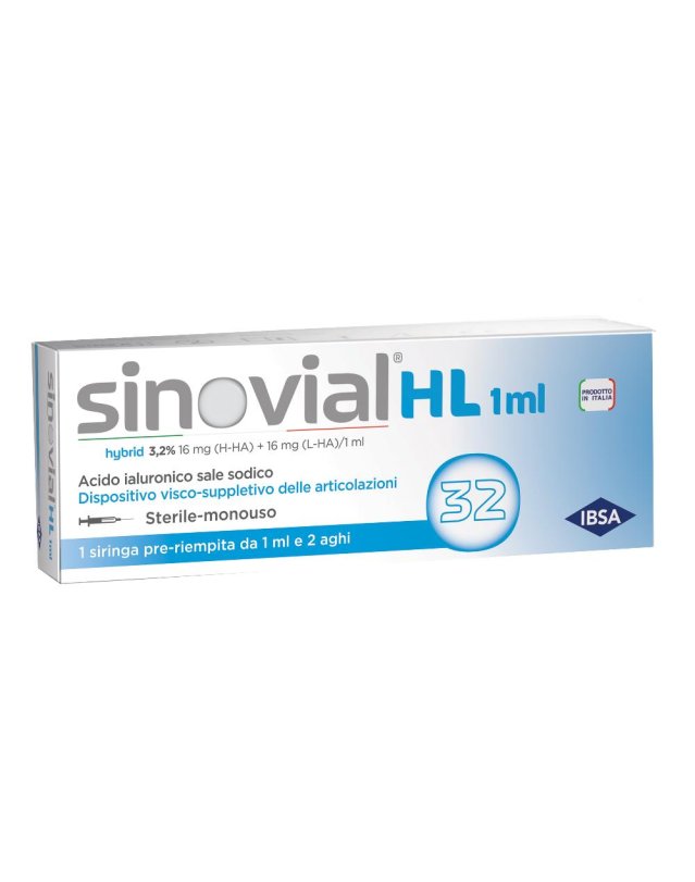 Sinovial HI-LO Siringa 1ml 16+16 mg - Acido Ialuronico per Infiltrazioni Articolari
