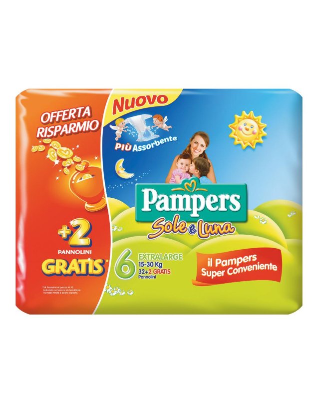 PAMPERS SOLE&LUNA XL 34PZ