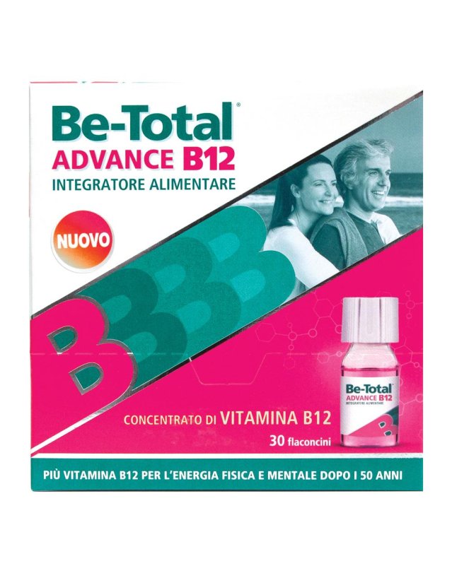 BETOTAL ADVANCE 50+ con vitamina B12 - Integratore per la stanchezza fisica e mentale 30 flaconcini