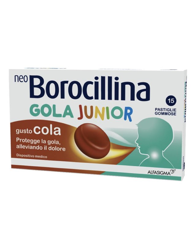 Neoborocillina Gola Junior 15 Pastiglie - Sollievo per la Gola Bambini