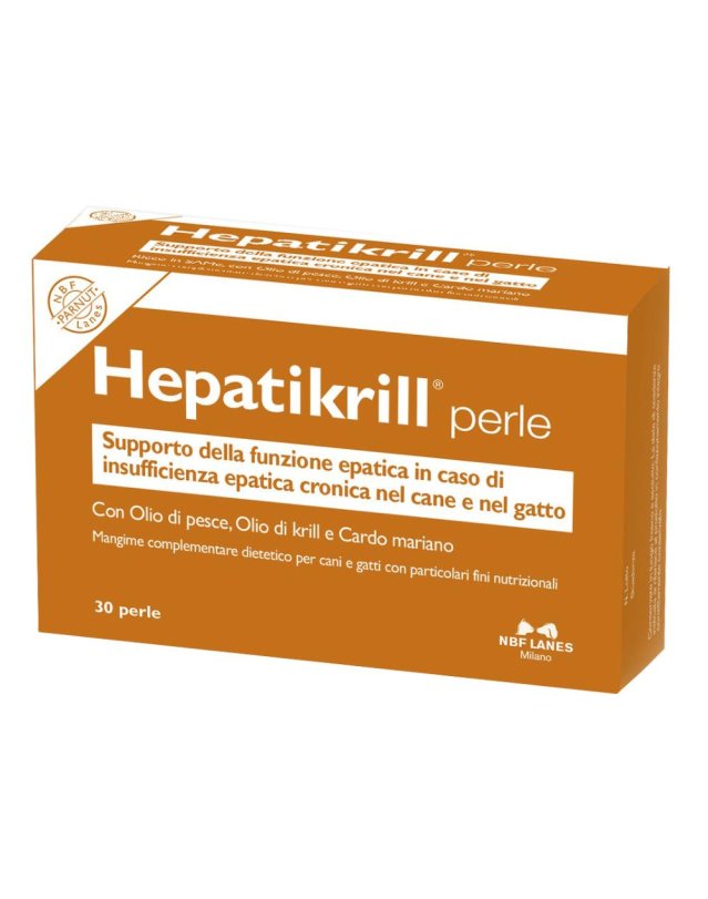 Hepatikrill Cani e Gatti 30 perle- Integratore Veterinario per il Fegato