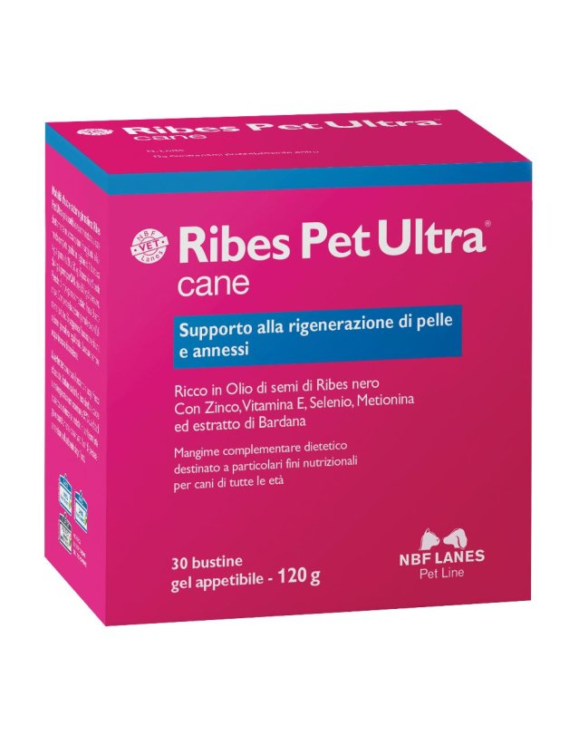 RIBES PET ULTRA CANE GEL 30 Buste - Alimento dietetico nutrizionale per cane