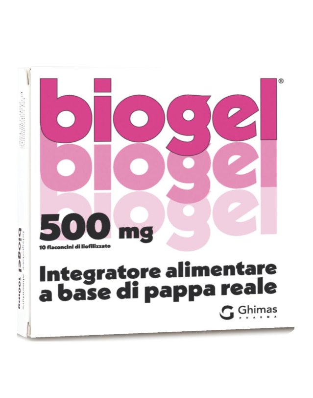 Biogel 500 mg  10 flaconcini– Integratore alimentare a base di pappa reale liofilizzata