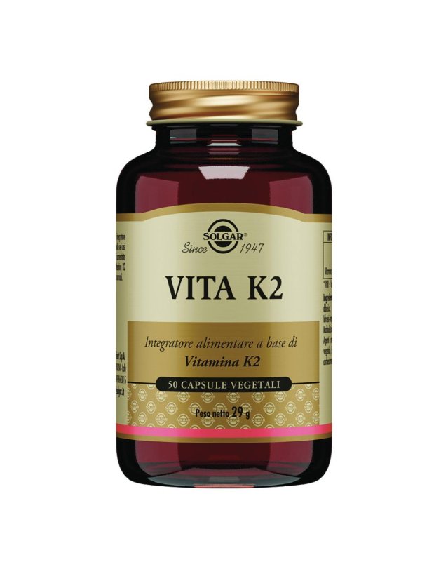 Solgar Vita K2 50 Capsule - Integratore di Vitamina K2 per il Benessere delle Ossa e del Cuore