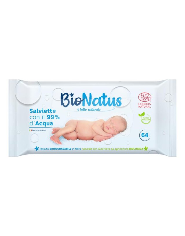 SALVIETTE 99% ACQUA BIONATUS 64P