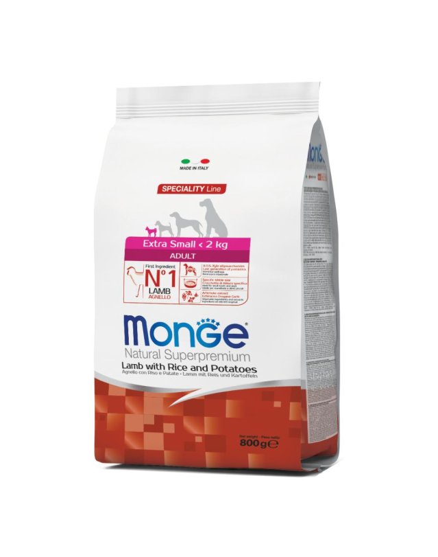 MONGE DOG ADULT XSMALL AGNELLO