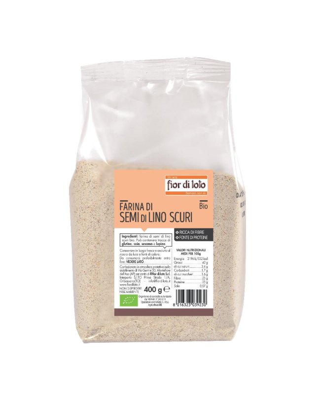 Farina di semi di lino scuri bio 400 g
