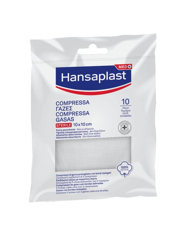 GARZA HANSAPLAST 10X10CM 10PZ