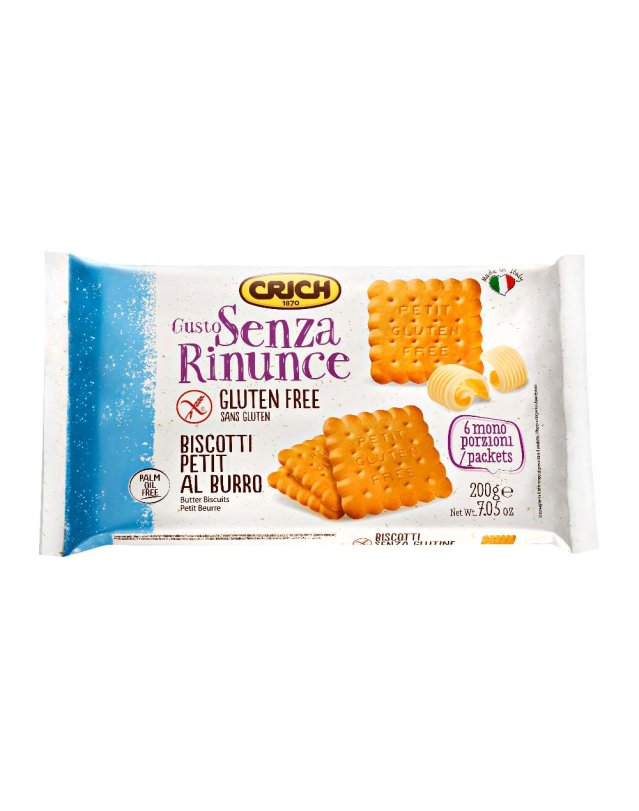 Gusto Senza Rinunce Biscotti Petit Burro 200 gr Senza Glutine