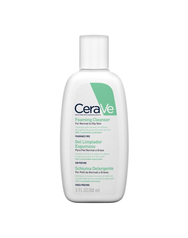 CeraVe Schiuma Detergente Sebonormalizzante 88 ml - Detergente per Pelle da Normale a Grassa