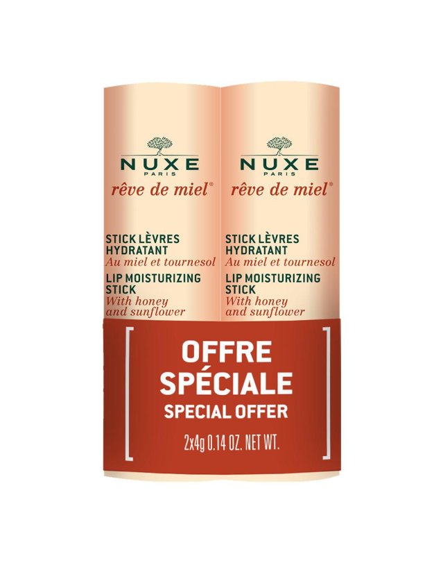 Nuxe Rêve de Miel Duo Stick Labbra 4g - Per Idratazione e Nutrimento 