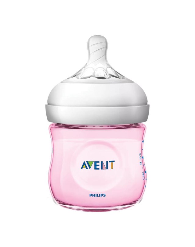 AVENT  BIB NAT PP ROSA 125ML<