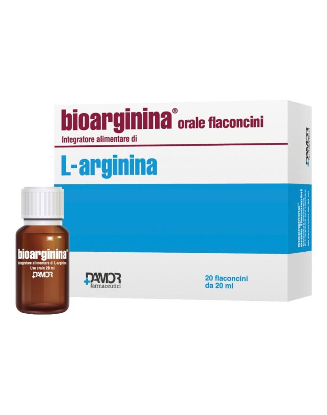 Bioarginina Orale Flaconcini 20x20ml - Integratore L-Arginina per Immunità, Muscoli e Cuore