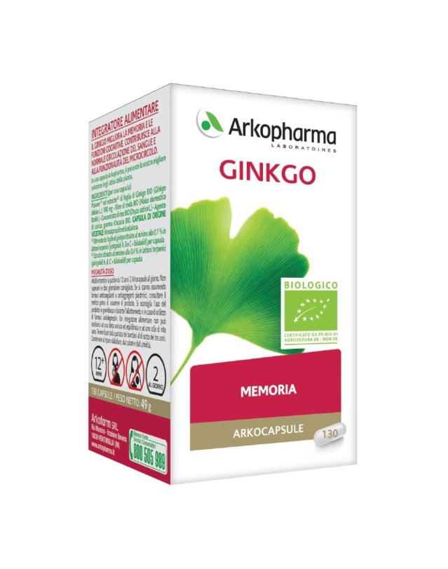 ARKOCAPSULE GINKGO BIO 130CPS